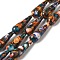 Natural Howlite Beads Strands, Dyed, Teardrop, Colorful, 30x10mm, Hole: 1mm, about 13pcs/strand, 15.35''(39cm)