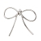Rack Plating Alloy Pendants, Cadmium Free & Nickel Free & Lead Free, Bowknot, Platinum, 57x65x8.5mm, Hole: 1.8mm
