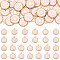 Pandahall 26Pcs Alloy Enamel Pendants, Flat Round with Letter A~Z Charms, Pink, 17.5x15x2.5mm, Hole: 1.5mm