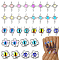 40Pcs 20 Styles Cabochons, Nail Art Decorations, Mixed Color, 13~16x9.5~14x3.2~4mm, 2pcs/style
