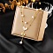 304 Stainless Steel Double Layer Necklaces for Women, with Shell and Plastic Imitation Pearl, Heart, 400mm