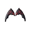 Translucent Resin Glitter Powder Pendants, Wing Charms, FireBrick, 48x34x2mm, Hole: 1.2mm