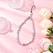 Handmade Polymer Clay Pendant Decorations, Round, with Opaque Solid Color Glass, Colorful, 200~210x6mm, beads: 8mm
