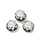 Alloy Rhinestone Clay Pave Beads, Rondelle, Green, 12.5x7.5mm, Hole: 5.2mm