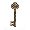 Key Tibetan Style Pendant Rhinestone Settings, Lead Free and Cadmium Free, Antique Bronze Color, 68x20.5x3mm, Hole: 1mm