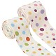 4м 2-х цветная шелковая лента с узором в горошек повязка на голову&nbsp;AJEW-DJ0005-70-1