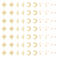 Hobbiesay diy kit de fabrication de boucles d'oreilles lune & étoile & soleil KK-HY0003-49-1