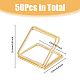 アイロンメモクリップ  スパイラルスクエアメッセージフォトホルダー  ゴールドカラー  22x23x20.5mm AJEW-WH0347-47-2