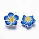 Plumeria hecha a mano de arcilla polimérica flor 3D abalorios X-CLAY-Q192-20mm-05-2