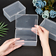 SUPERFINDINGS 6 Pack Clear Plastic Beads Storage Containers Boxes with Lids 12.2x8.3x5.5cm Small Rectangle Plastic Organizer Storage Cases for Beads Jewelry Office Craft CON-WH0074-62-3