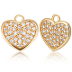 8шт латунные подвески из кубического циркония с микро-паве KK-BBC0019-02-6