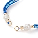 Fabrication de bracelets en cordon tressé en polyester réglable AJEW-JB00859-02-2