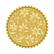 Самоклеящиеся наклейки с тиснением золотой фольгой DIY-WH0211-044-1