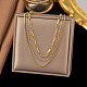 Женские однослойные ожерелья из нержавеющей стали 304 NJEW-C084-03G-1