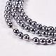 Electroplate Non-magnetic Synthetic Hematite Beads Strands X-G-J169A-3mm-02-3