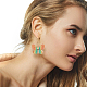 10 Paar baumelnde Ohrringe aus Kunstharz mit glitzernden Schmetterlingen in zwei Farben EJEW-AB00006-3