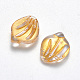 Transparent Spray Painted Glass Beads GLAA-T016-14A-2