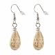 Teardrop Plating Acrylic Beads Dangle Earrings for Girl Women EJEW-JE04679-01-1