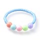 Bracelets extensibles pour enfants BJEW-JB04614-M-2