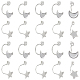 DICOSMETIC 40Pcs 2 Styles Stainless Steel Cabochon Earring Findings with Moon and Star Trays Earring Bezel Blanks Cabochon Setting for DIY Craft Jewelry Making STAS-DC0007-33-1
