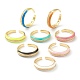 Латунные кольца из манжеты с прозрачным цирконием RJEW-H546-08-1