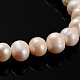 Fili di perle di perle d'acqua dolce coltivate naturali PEAR-E002-42-1