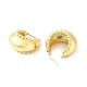 Boucles d'oreilles créoles croissant de lune en laiton placage rack pour femmes EJEW-Q780-02G-2