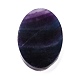 天然蛍石の楕円形のパームストーン  不安ストレス解消療法のためのレイキヒーリングポケットストーン  34x24x5.5~6mm G-I310-03-2
