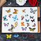 4 Beutel 4 Arten Schmetterlingsmuster wasserdichte Plastik-Scrapbooking-Aufkleber DIY-SZ0001-90-3
