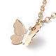Cavigliere di fascino di farfalla in ottone AJEW-AN00281-01-2