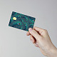 CREATCABIN Peacock Feathers Card Skin Sticker Debit Credit Card Skins Covering Personalizing Bank Card Protecting Removable Wrap Waterproof No Bubble Slim for Transportation Key Card 7.3x5.4Inch DIY-WH0432-098-5