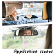 CRASPIRE 2PCS Feather Hanging Ornaments Rear View Mirror Accessories Dreamy Catcher Handmade Wall Hanging Decorations Fairy Net with Beads Hanging for Rearview Mirror Bedroom Home Hanging Decoration AJEW-CP0005-26-6