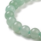 Natural Green Aventurine & Synthetic Hematite Stretch Bracelet BJEW-M236-01F-4