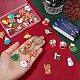SUNNYCLUE 1 Box 32pcs 16 Styles Christmas Charms Bulk Snowman Charms Resin Snowman Tree Snowflake Reindeer Socks Holiday House Charm for Jewelry Making Charms Findings Necklace Earring Adults Craft RESI-SC0002-51-3