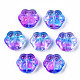 Transparent Spray Painted Glass Beads GLAA-S054-013G-1