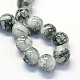 Chapelets de perles rondes en verre peint de cuisson X-DGLA-Q019-8mm-42-2