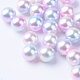 Perles acrylique imitation arc-en-ciel OACR-R065-4mm-A01-1