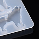 オオカミのペンダントシリコンモールド  レジン型  UVレジン用  エポキシ樹脂ジュエリー作り  ホワイト  96x89x5.5mm  オオカミ：57.5x78.5mmと32.5x43.5mm X-DIY-I026-15-3