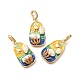 Подвески из латуни с микропаве из циркония KK-R212-03G-02-1