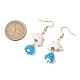 Серьги-подвески из ракушечного стекла EJEW-MZ00424-02-3