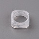 Anillos cuadrados de resina transparente RJEW-S046-003-A01-3