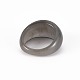 樹脂フィンガー指輪  グリッターパウダー付き  濃いグレー  usサイズ6（16.5mm） RJEW-N033-007-B01-3