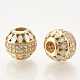 Brass Rhinestone European Beads KK-T033-17G-2