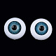 クラフト用品プラスチック人形の目パーツ  ぬいぐるみの目  空色  20x10mm X-DIY-PH0019-63B-20mm-3