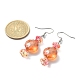 Boucles d'oreilles pendantes en verre de bonbons EJEW-TA00246-3