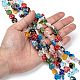 Heart Handmade Millefiori Glass Beads Strands LK-R004-68-4