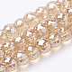 Electroplated Glass Beads Strands EGLA-Q092-8mm-A10-1