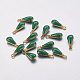 Antique Golden Plated Brass Enamel teardrop X-KK-Q571-01F-1