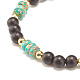 Ensemble de bracelets extensibles perlés en bois d'ébène naturel et jaspe impérial 2 pièces 2 styles BJEW-JB07824-7