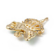 Butterfly Dancer Enamel Pin with Rhinestone JEWB-P016-01G-01-5